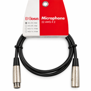 Hosa MCL-103 3 ft microphone cable packaging