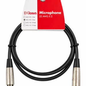 Hosa MCL-105 5 ft microphone cable packaging