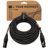 Tour Konnect T-MIC25 25 ft XLR microphone cable packaging