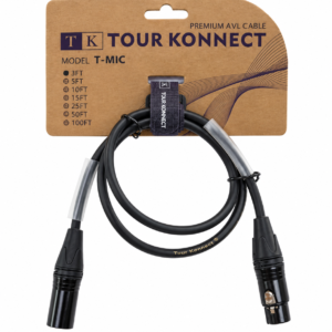 Tour Konnect T-MIC3 3 ft XLR microphone cable packaging